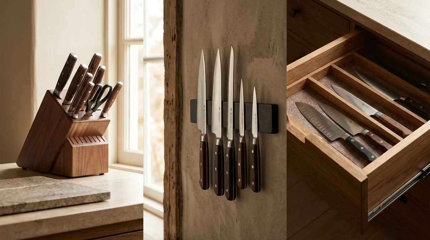 Knife Storage: Blocks vs Magnetic Strips vs Drawers - guide