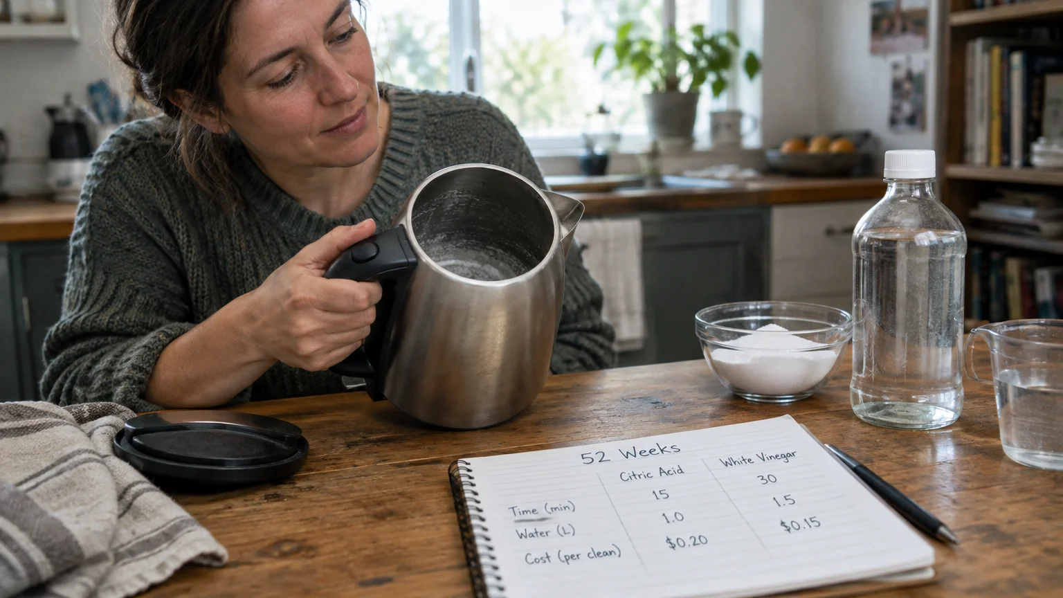 Editorial photograph illustrating: Worked Scenario: Time, Water, and Cost Over 52 Weeks